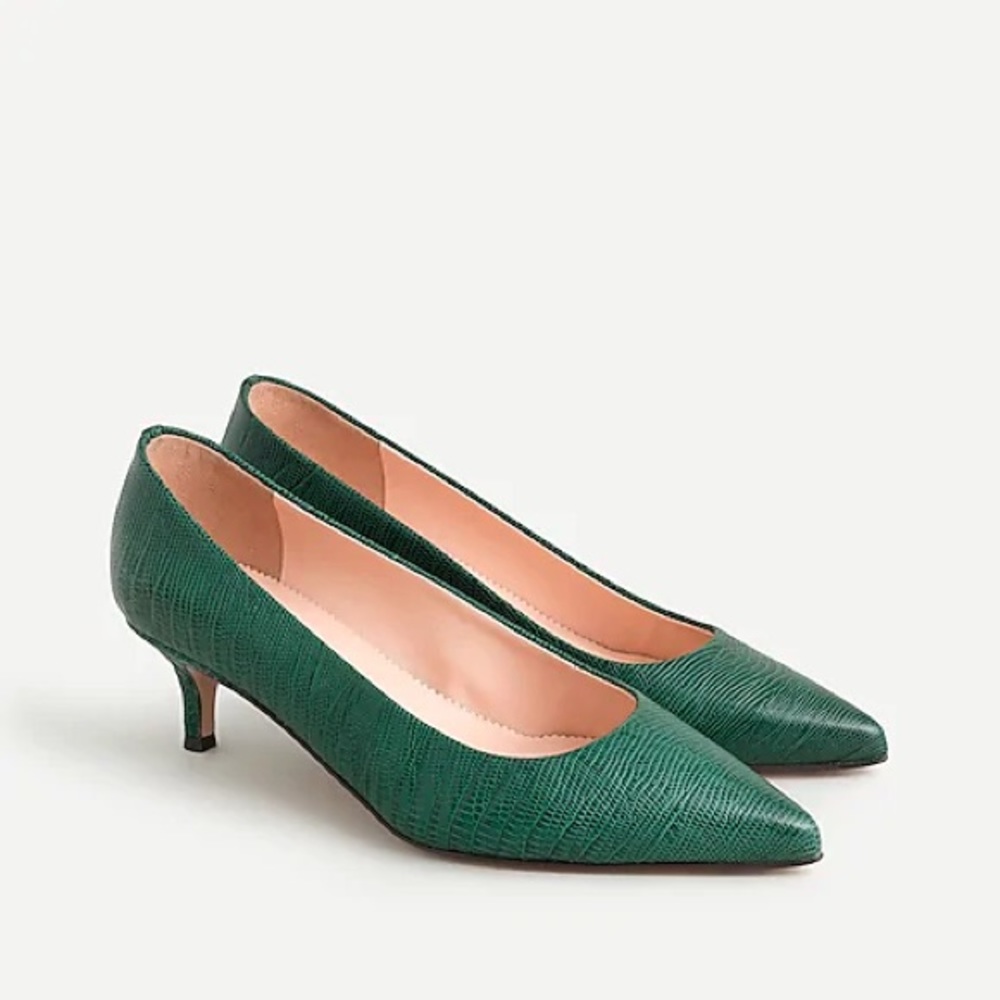 ✨NIB✨J. CREW // Sophia pumps in snake-embossed